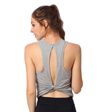 Load image into Gallery viewer, Hollow Back Cotton Top - Grey and Red