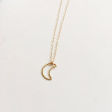 Load image into Gallery viewer, Crescent Moon 14k Gold Filled Necklace