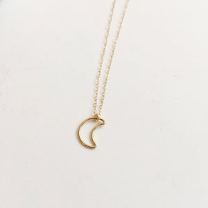 Crescent Moon 14k Gold Filled Necklace